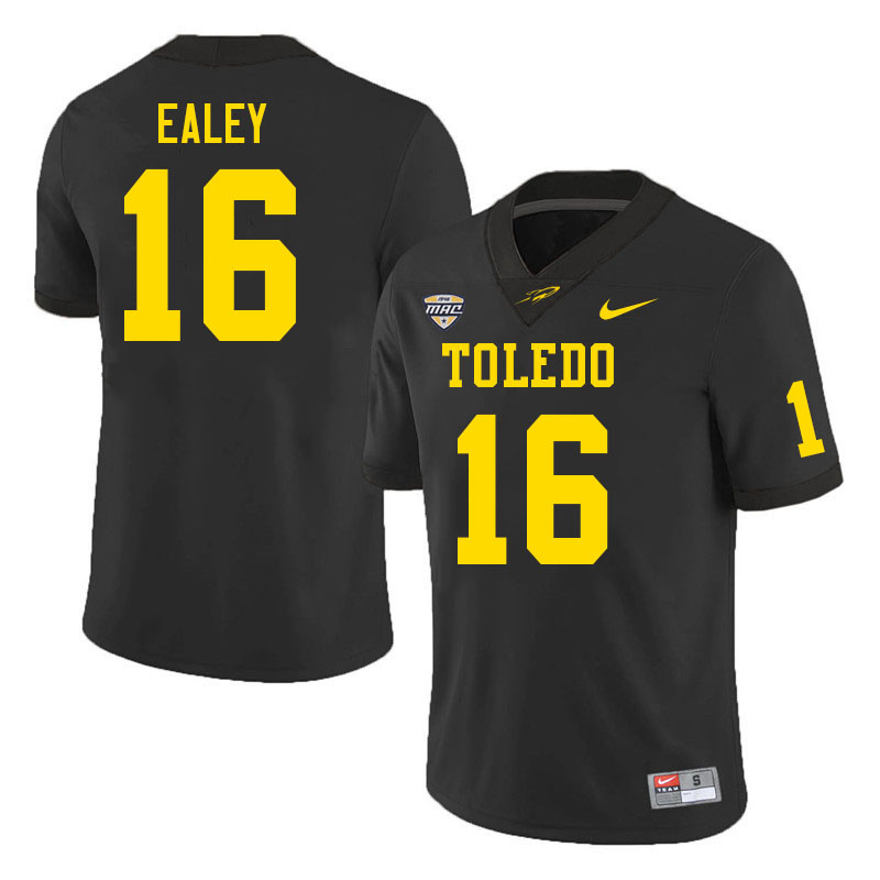 Toledo Rockets #16 Chuck Ealey College Football Jerseys Stitched Sale-Black
